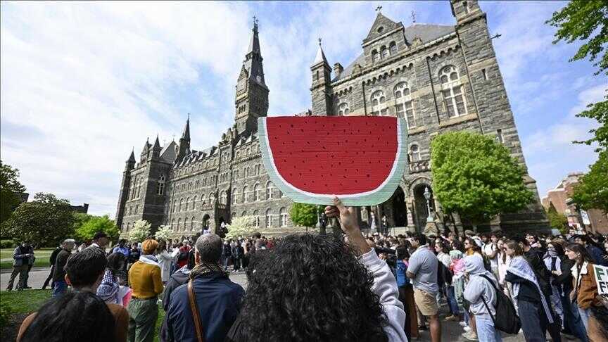 Mahasiswa Pro Palestina Gelar Aksi Protes di Universitas Georgetown Washington