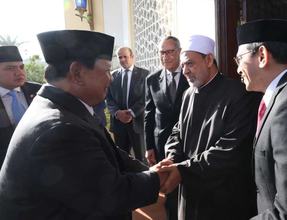 Pertemuan Presiden Prabowo Subianto dan Grand Syaikh Al Azhar di Kairo, Ini yang Dibahas