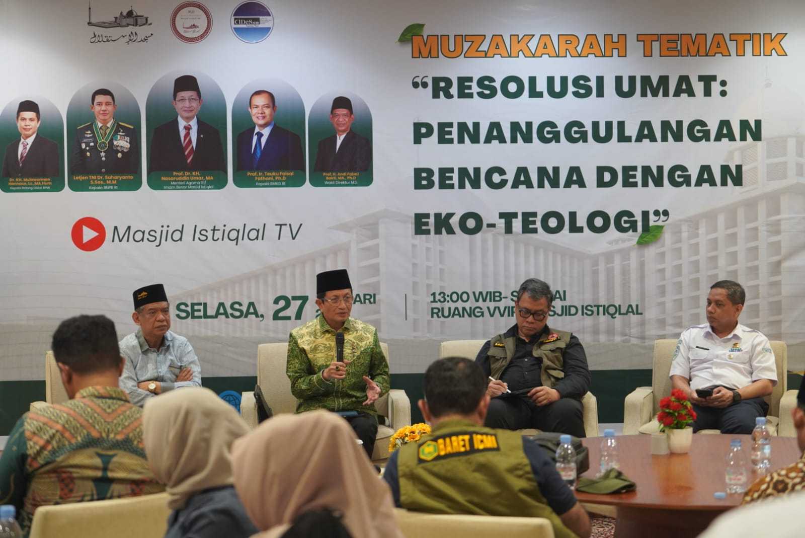 Menag Nasaruddin : Saatnya Umat Beragama Jadi Garda Terdepan Merawat Bumi