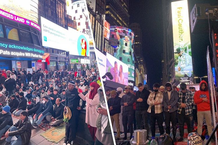 Tarawih Bersejarah di Times Square New York Mendapat Kritikan